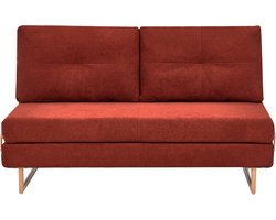 JERSLEV - 3-zits slaapbank - Rood - Polyester
