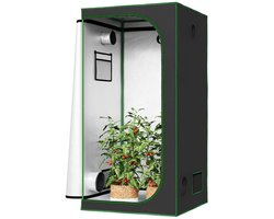Jessi Store - Kweekkas - Broeikas - Kweektent - Tuinkas - Balkonkas - Kweekkast - Mini Kas - Reflecterende Folie - 80x80x180 cm