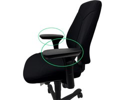 Jetchair - Set van 2 armpads geschikt voor Kinnarps 6000 - Armleuningen - Opdek - Geschikt voor bureaustoel Kinnarps 6000 - Armpad - Nieuw - 2 stuks