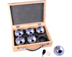 Jeu de Boule 6 Ballen in luxe kist | koffer | jeu de boules| luxe jeu de boule set