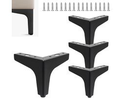 JGS ® Fraaie Stalen Meubelpootjes voor Kasten en Tafels met Driehoekig Ontwerp