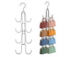 JGS ® Handige Metalen Opberghaken voor Handtassen en Accessoires met 360-Graden Rotatie
