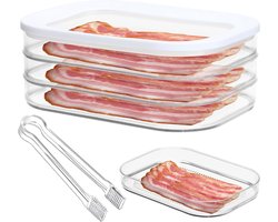 JGS ® Handige Stapelbare Voedselopslagdoos voor Vleeswaren, BPA-vrij, Compact en Herbruikbaar