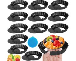 JGS Premium - Cake Bakvorm met Losse Bodem | Fruitcake Pan | Mini Taartvormen Set | Cake Snijders | Anti-aanbak Pie Mold | Quiche Vormen met Verwijderbare Bodem | Ronde Cake Quiche Vorm | Quiche Bakvorm voor Taart en Quiche
