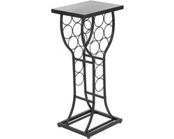 JGS Premium - Elegant wijnrek van metaal en marmer voor 11 flessen met drankoppervlak.