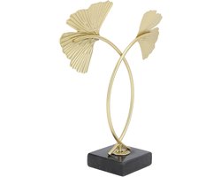 JGS Premium - Ginkgo Blad Metalen Sculptuur Decoratie Luxe Scandinavische Stijl - Handgemaakt voor Thuiskantoor en Woonkamer