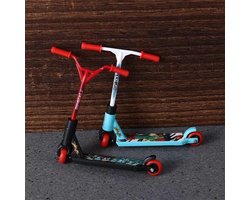 JGS Premium - Mini-vingerroller set voor kinderen - Speelgoed vingerstep tweewielige scooter - Blauw - 85 x 105 cm