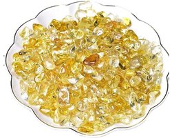 JGS Premium - Natuurlijke Citrien Tumbled Chips Kristalsteen 7-9mm - Healing Reiki Crystal - Sieraden Maken - Woondecoratie