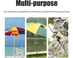JGS Premium - Parasolhouder voor strand met grondpin voor parasolsteun roestvrij strandparasolstandaard strandvissen