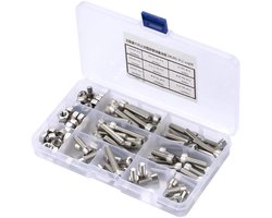 JGS Premium - RVS zeskantschroeven assortiment 90 stuks 1/4-20UNC