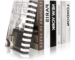 JGS Premium - Set van 7 decoratieve opvouwbare boeken voor salontafel decoratie en boekenplank ornamenten