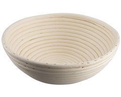 JGS ® Traditioneel Rijsmandje van Natuurlijk Rotan voor Luchtig Brood met Klassieke Ringstructuur