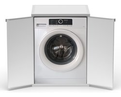 JGS® - Universele Beschermhoes voor Wasmachines, Weerbestendig, Montage zonder Schroeven, 68,5 x 64,5 x 88 cm, Wit -