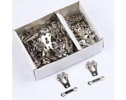 JHH-S broekhaken 9 mm - nikkel zilver - haakje en staafje - 5 stuks haken