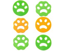 JHUBERS- Dierenhaarverwijderaar Herbruikbaar - 6 Stuks - Kattenhaarverwijderaar - Hondenhaar - TPE-Rubber - Geschikt voor Kleding/Beddengoed - Haarroller