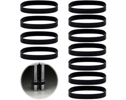 Jhubers Goods - 12 verbindingsstrips voor modulaire bank - Rubber - Bescherming - Zwart - Bank slippers - Vloerbescherming - Modulaire banken - Compatibel met - Diverse modellen