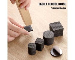 JHubers Goods - 93-delige set antislippads voor meubels, viltglijders, zelfklevende antislipmat - meubelstopper