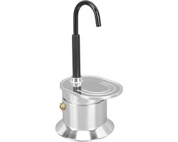 JHubers Goods - Aluminiumlegering Espresso Maker voor 1 Kopje - Mini Moka Pot - Italiaans Type Koffiezetapparaat - Thuisgebruik - Snelle Bereiding
