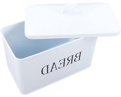 JHubers Goods - Broodbak voor keuken aanrecht - Moderne broodcontainer met deksel, boerderij design - 13,98 x 6,89 x 27,5 cm