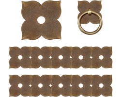 Jhubers Goods - Decoratief Hangslot - Vintage Design - Set van 2 - Antieke Afwerking - Sierlijk Decor - Geschikt voor Kasten en Kisten - Oud Messing - Retro Stijl - Oude Sloten - Klassieke Meubel Accessoires - Historisch Sfeerelement