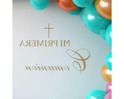 Jhubers Goods - Decoratieset- Eerste Communie - Stickers - Feestdecoratie - Roze - Ballon Boog - Feestartikelen - Geschikt voor Eerste Communie - Roze Model - Decoratie voor Doop en Babyshower