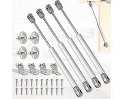 Jhubers Goods - Gasveren set van 4 stuks voor meubels en keukenkasten - 100 N/10 kg gasdrukdemper - Soft close-gasveer