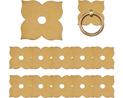 Jhubers Goods - Metalen kastknoppen - meubeldecoratie - 12 stuks messing - klassieke stijl - interieurarchitectuur - deuren - meubels - kasten - geschikt voor - goudbewerkte hardwareiconen