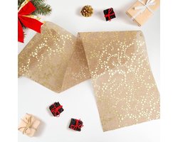 JHubers Goods - Organza Tafelloper Sterren Goud | 28 Cm X 5 Yard | Tafelkleed Voor Keuken Eettafel Decoratie - Feestelijke Decoratie Voor Speciale Gelegenheden