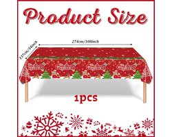 JHubers Goods - Waterafstotend kerst tafelkleed met hertmotief, rechthoekig 137 x 274 cmMet dit kersttafelkleed Xmas creëer je de perfecte feestelijke tafeldecoratieTafelloper voor kerstfeest en keuken - Kersttafelkleed met thema hert - 137 x 274 cm