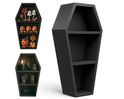 Jhubersproducts - Sargregal - Gothic Decoratie - Vrijstaand Zwevend - Mat Zwart - Heksenrek - Wand- en Tafeldecoratie - 35 x 18 x 9 cm