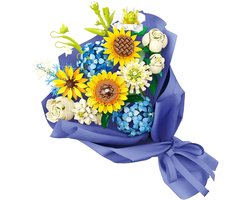 JieStar JJ9196 Zonnige bloemen boeket bouwset | Botanical Flowers Collection modelbouw | Classic Creator STEM speelgoed bouwpakket voor volwassenen en kinderen | Educatief kunstbloemen decoratie geschikt voor Lego | bouwdoos met 1124 bouwstenen
