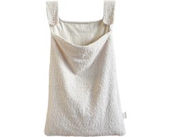 Jikkies Boxzak Teddy – Extra Groot – 40×50 cm – Opbergzak Babykamer - Box Organizer – Met Ophanglussen en Knoopsluiting - Beige