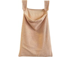 Jikkies Boxzak Teddy – Extra Groot – 40×50 cm – Opbergzak Babykamer - Box Organizer – Met Ophanglussen en Knoopsluiting - Taupe