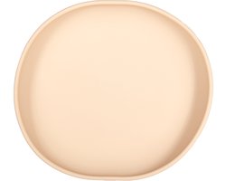 Jikkies Siliconen Kinderbord - Baby Bord - Bord - Met Zuignap - Beige- Veilig - Duurzaam - Oefenbord - Kindvriendelijk - 100% Siliconen - Vaatwasserbestendig - Magentronbestendig