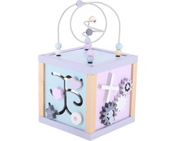 Jipy Houten Activiteiten Kubus Paars/Blauw