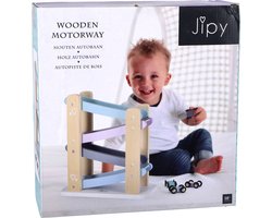Jipy Houten Autobaan Paars/Blauw