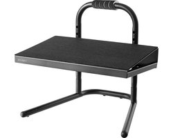 JK24 - Voetensteun - Voetensteun bureau - Voetensteun bureau ergonomisch - Voetensteun ergonomisch - Voetensteun verstelbaar - Verstelbare voetensteun voor een betere doorbloeding en ontlasting van de benen - ergonomisch design - Zwart