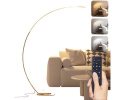 JMZR® Booglampen Staand Voerlamp - Vloerlampen Woonkamer - Goud