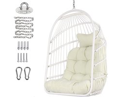 JMZR® Egg Hangstoel - Hangstoel met Standaard - Chair voor Binnen en Buiten