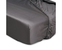 JOARZ Hoeslaken - Katoen-Satijn - Geschikt voor matrassen - Hoekhoogte tot 30 cm - 180x220 - Lava Smoke