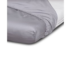 JOARZ Topper Hoeslaken - Katoen-Satijn - Geschikt voor topmatrassen - Dikte tot 10 cm - 180x200 - Light Grey