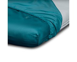 JOARZ Topper Hoeslaken - Katoen-Satijn - Geschikt voor topmatrassen - Dikte tot 10 cm - 180x220 - Emerald Green