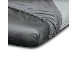 JOARZ Topper Hoeslaken - Katoen-Satijn - Geschikt voor topmatrassen - Dikte tot 10 cm - 90x200 - Lava Smoke