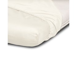 JOARZ Topper Hoeslaken - Katoen-Satijn - Geschikt voor topmatrassen - Dikte tot 10 cm - 90x210 - Ivory White