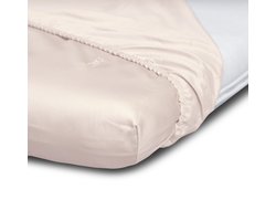 JOARZ Topper Hoeslaken - Katoen-Satijn - Geschikt voor topmatrassen - Dikte tot 10 cm - 90x210 - Pearl Champagne