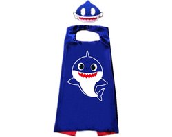 Jobber Toys - Baby Shark verkleedpak - Verkleedcape + masker - Haai