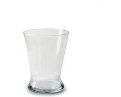 Jodeco Bloemenvaas Xana - helder transparant - glas - 15,5 x 19 cm