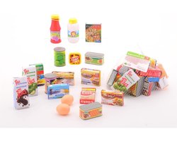 Johntoy Home and Kitchen Supermarkt Accessoires Speelgoedeten en Drinken - 18 stuks