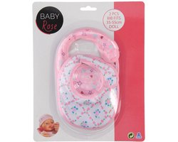 Johntoy Slabbetjes Baby Rose Roze 2 Stuks - Slabbetje voor Baby Pop