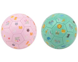 Johntoy speelbal kunstleder Happy World multicolor 16 cm.